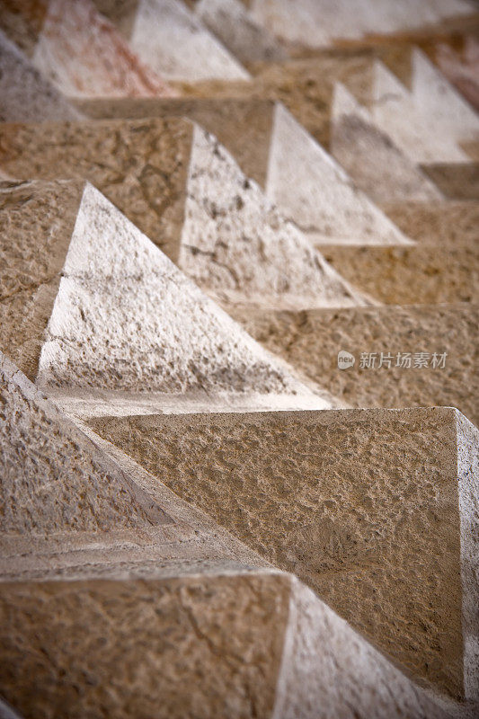 Palazzo dei Diamanti Ashlar立面抽象细节，意大利费拉拉